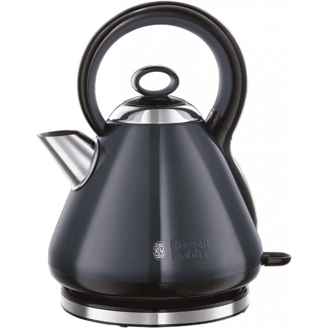 Russell Hobbs 1.7L Traditional Pyramid Kettle Grey 26412 RUS26412